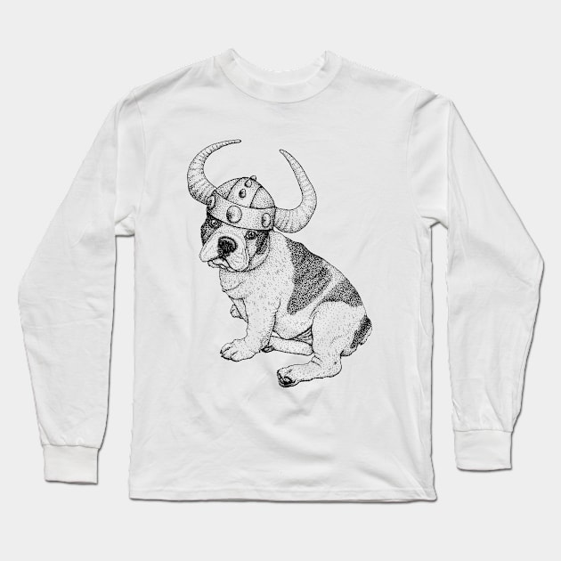 Battle Bulldog Long Sleeve T-Shirt by KatherineAppleby